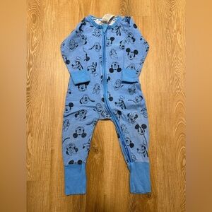 Bonds Blue Mickey Character Print Kids Footie